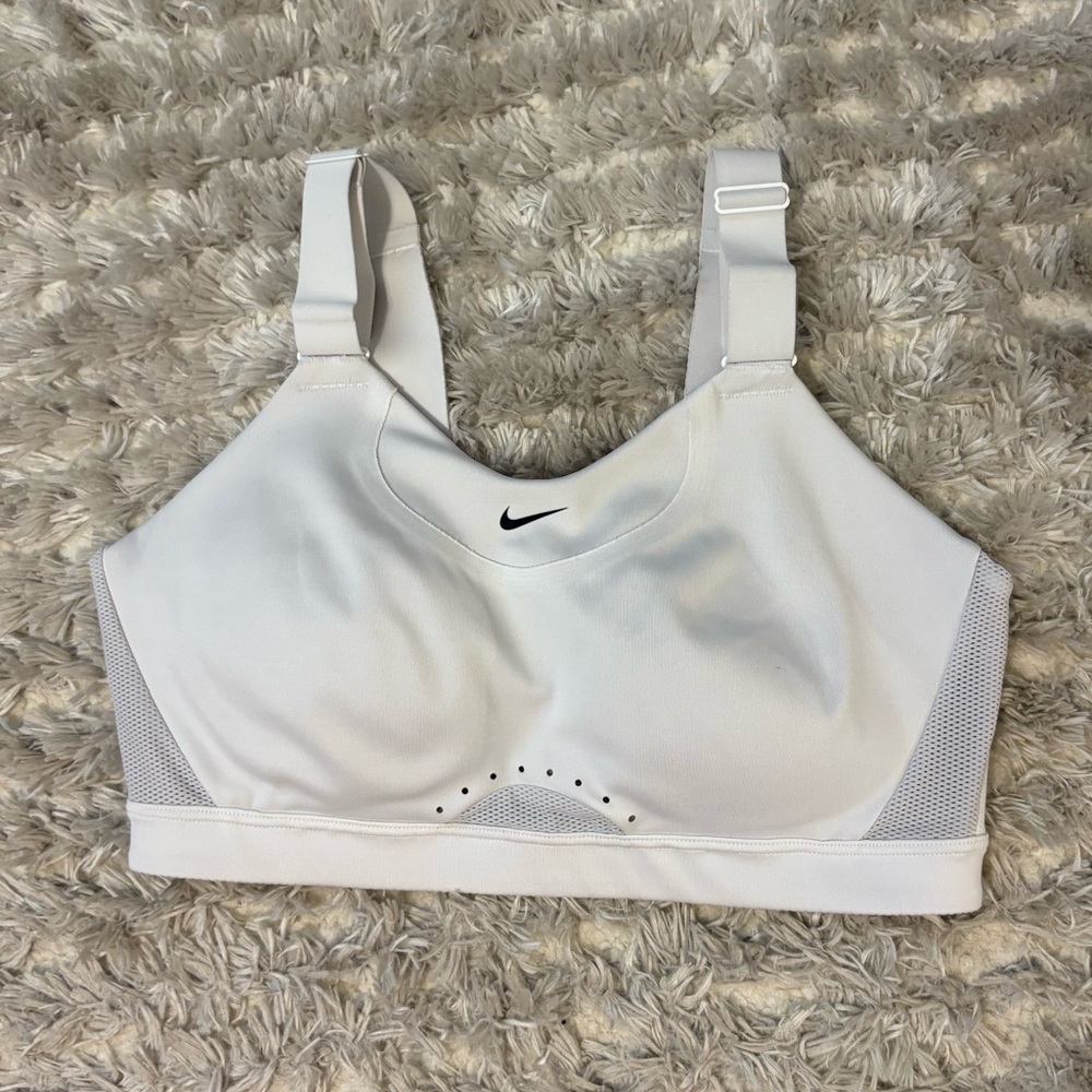 Nike Women's White Mesh Sports Bra